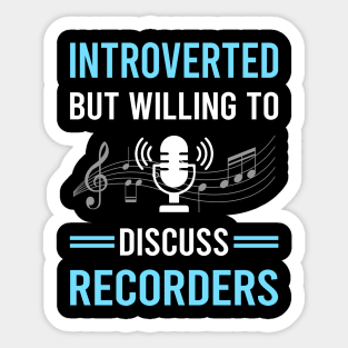 Introverted Recorder Recorders Sticker